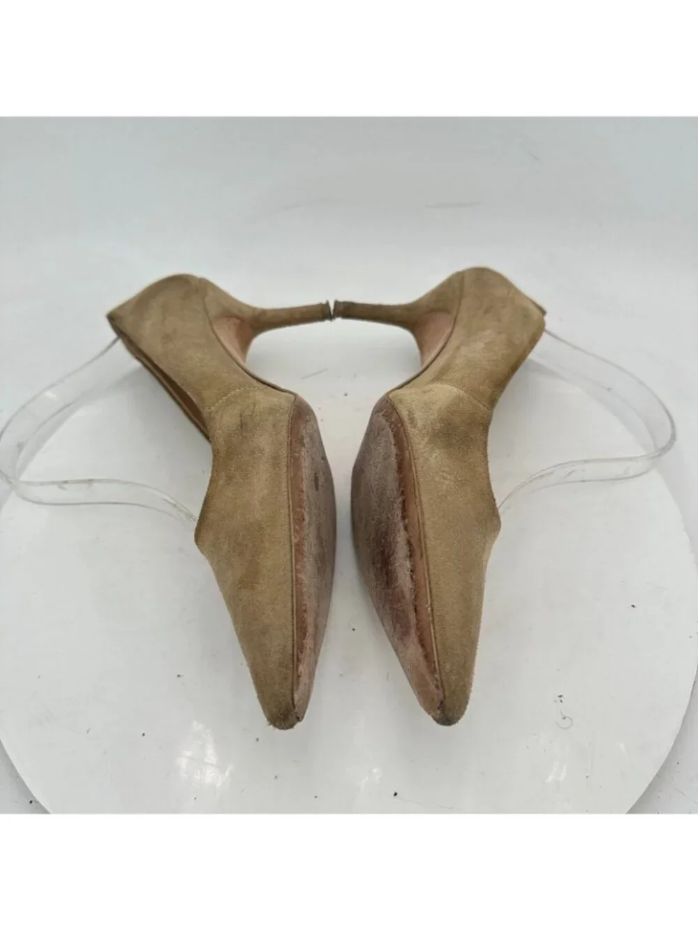 Brochu Walker Women Size 8 Brown Suede Pointed Toe Kitten Heel Pump Shoes - Picture 7 of 11